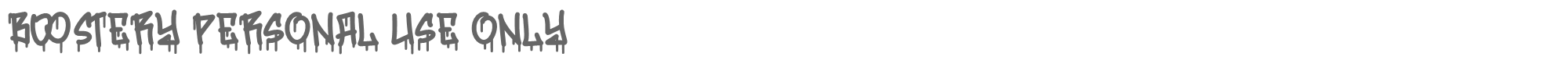 Sample characters Boostery Font
